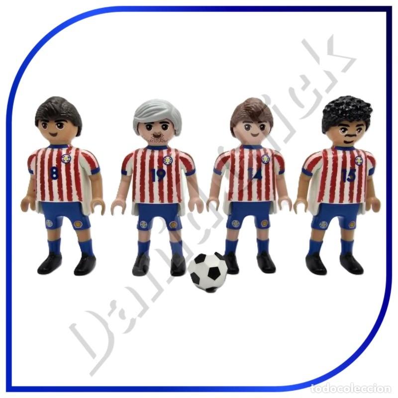 Playmobil: PLAYMOBIL FUTBOLISTAS PARAGUAY JUGADORES DE FUTBOL X 4 UDS