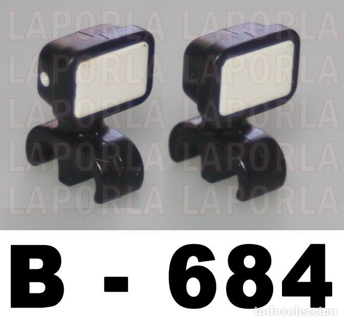 Playmobil: PLAYMOBIL 2 FOCOS PARA JEEP VEH&Iacute;CULO ANFIBIO 4228 4844 5429 4846 - RECAMBIOS REPUESTOS (B-684)