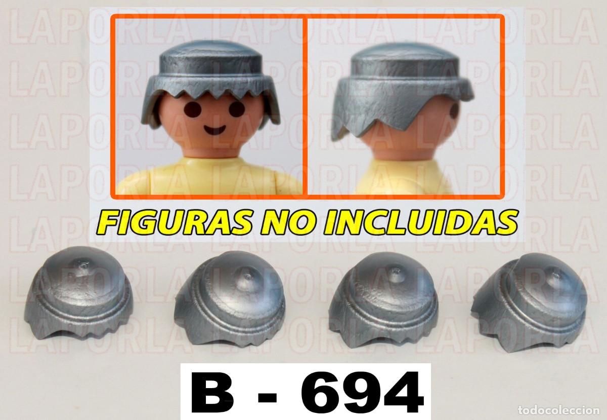 Playmobil: PLAYMOBIL 4 PELUCAS METALIZADAS - ROBOT ESPACIO MEDIEVAL (B-694)