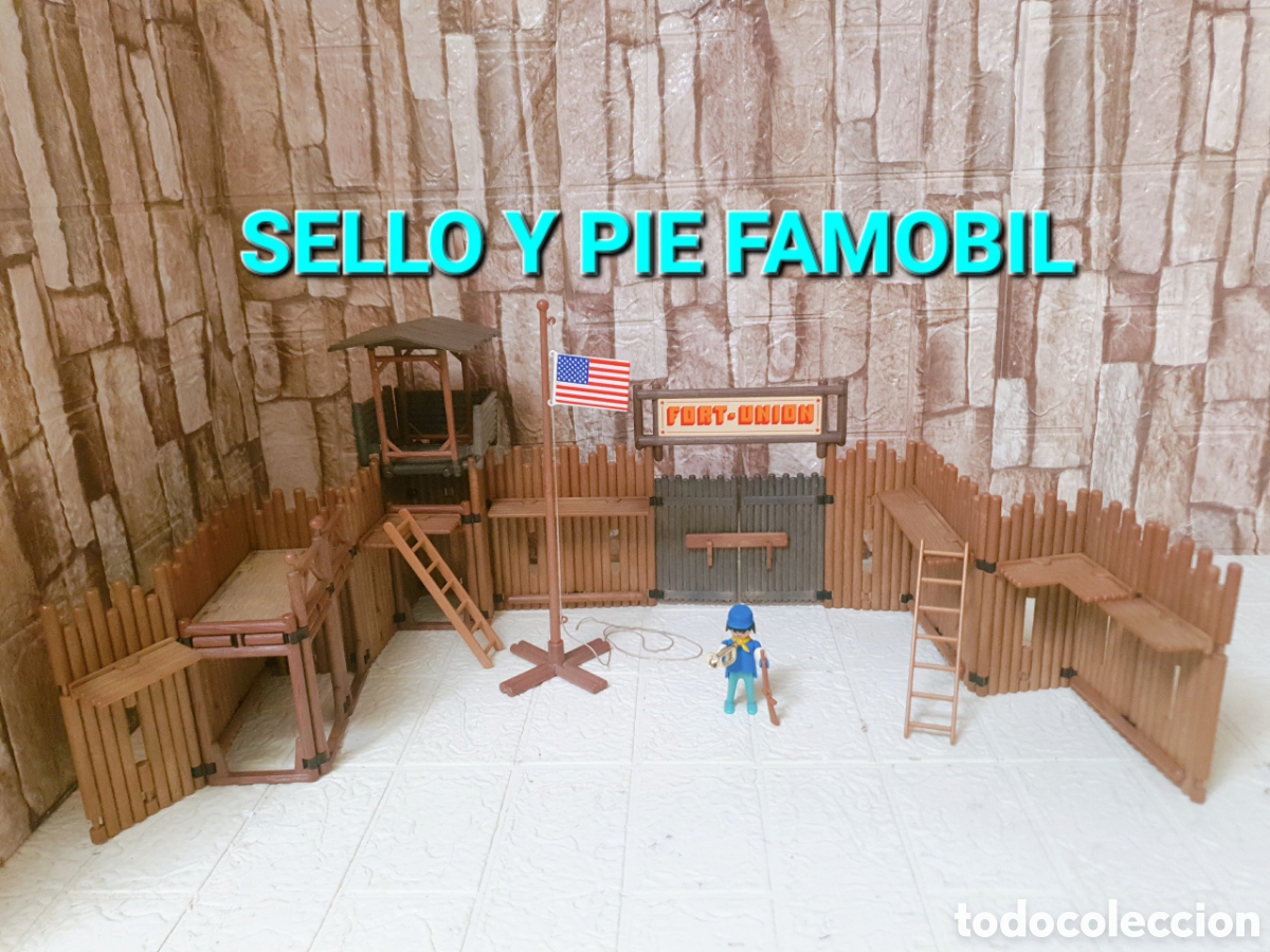 Playmobil: FAMOBIL REFERENCIA 100% COMPLETA FUERTE FORT UNION 3420 PIE Y SELLO ORIGINAL TEJADO TORRE PLAYMOBIL