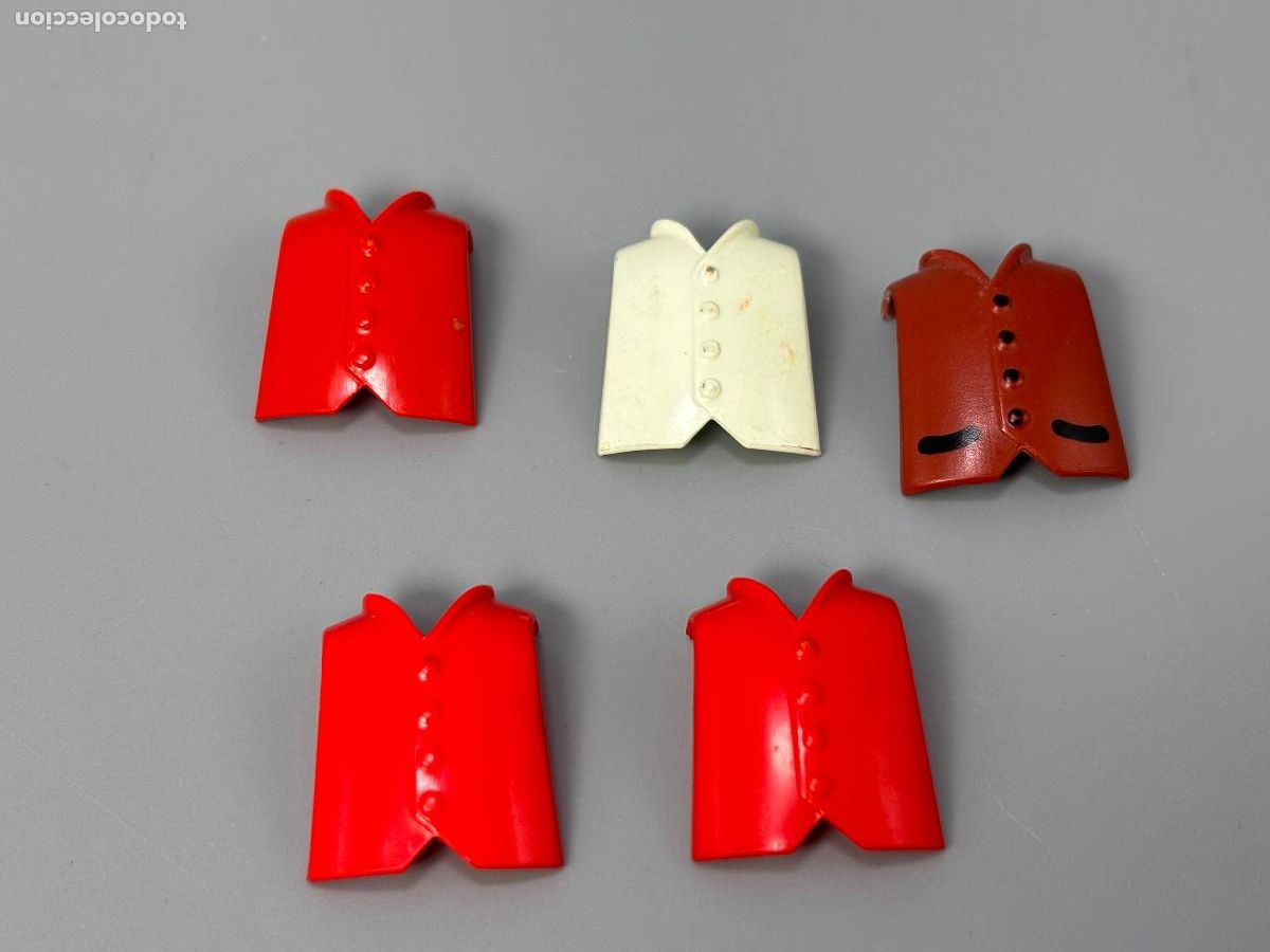 Playmobil: Playmobil lote chaleco rojo marr&oacute;n blanco