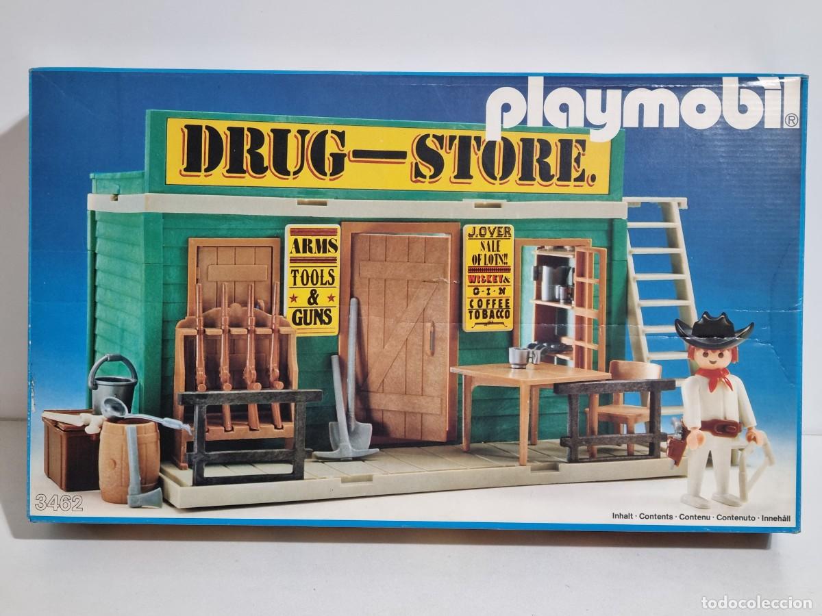Playmobil: Playmobil 3462 Caja Antiguo Tienda Casa Oeste Western Drugstore Drug-store