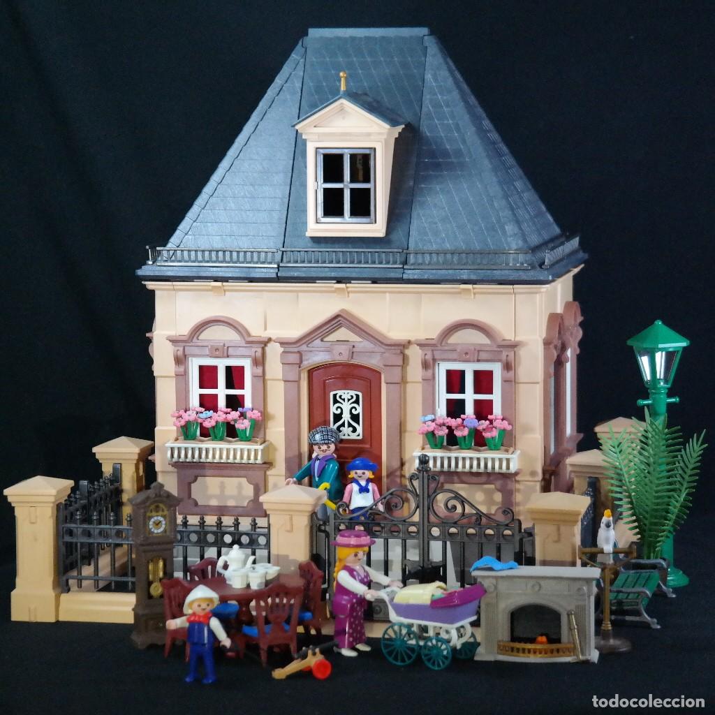 Playmobil: Playmobil MANSION victoriana con farol, vallado, familia y muebles ☼
