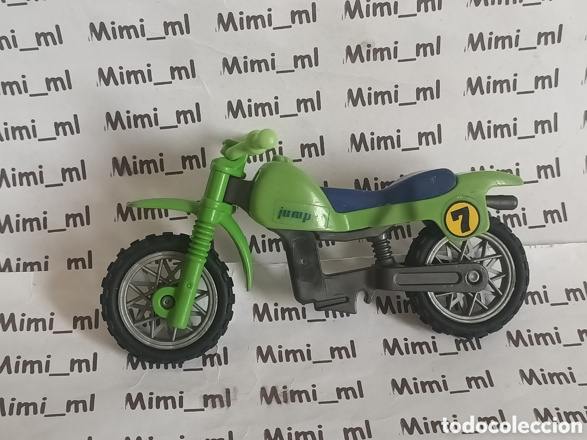 Playmobil: Playmobil moto verde motocicleta Jumper enduro motocross