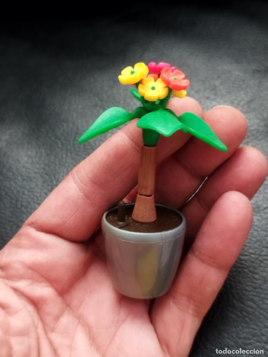Playmobil: Figura Playmobil. Maceta, planta con flores.