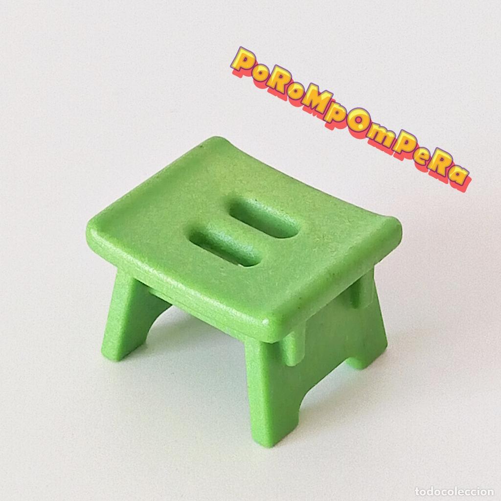 Playmobil: PLAYMOBIL banqueta verde 3892 taburete silla chimpanc&eacute; veterinaria doctora zoo animal 90s U2