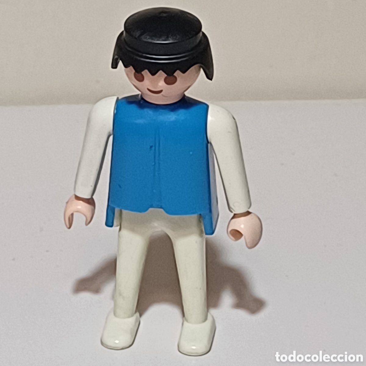 Playmobil: Figura Playmobil hombre chico city ciudad geobra 1974 torso azul manos piernas blancas