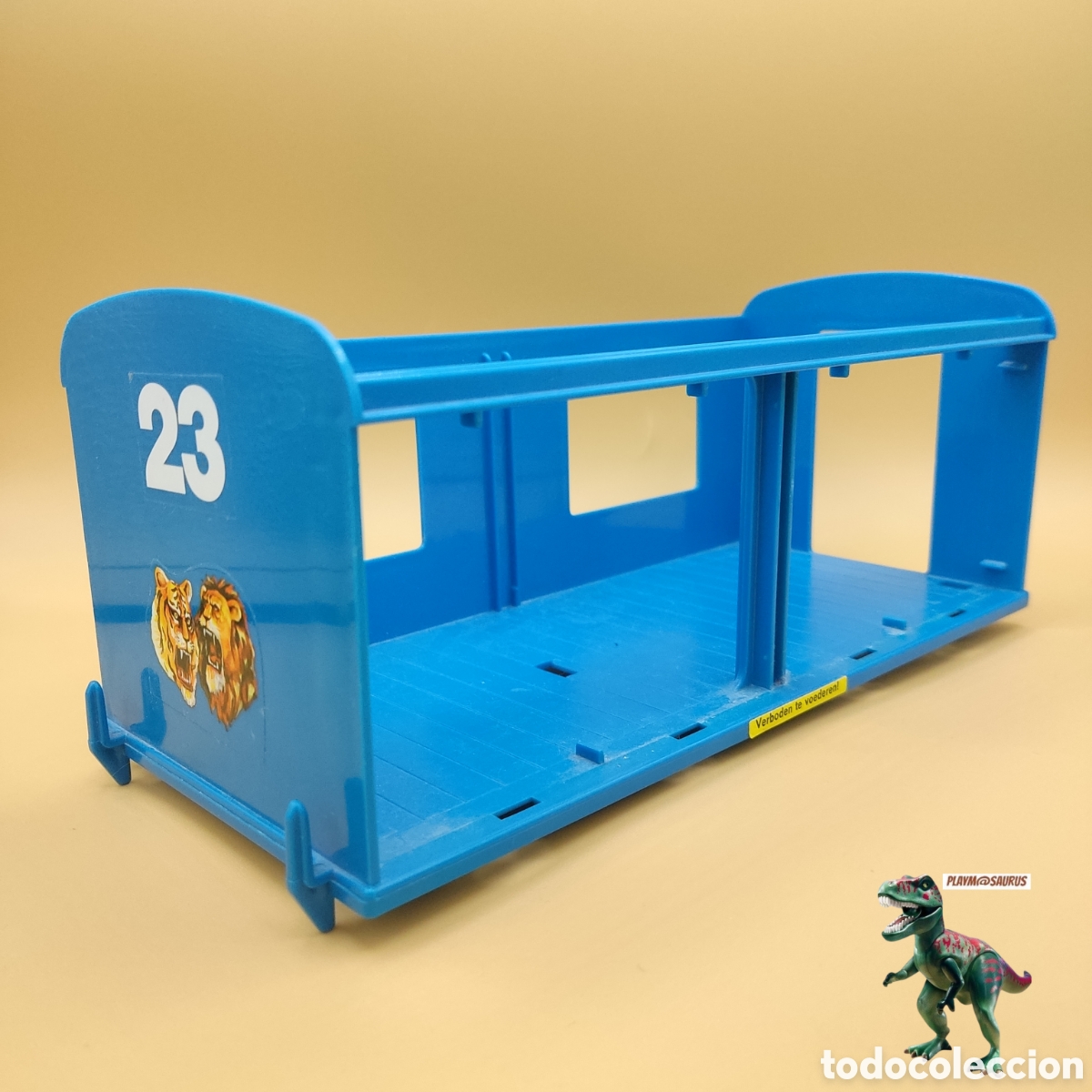 Playmobil: Playmobil 3514 chasis carroceria cuerpo remolque circo jaula de leones SIN ROTURAS