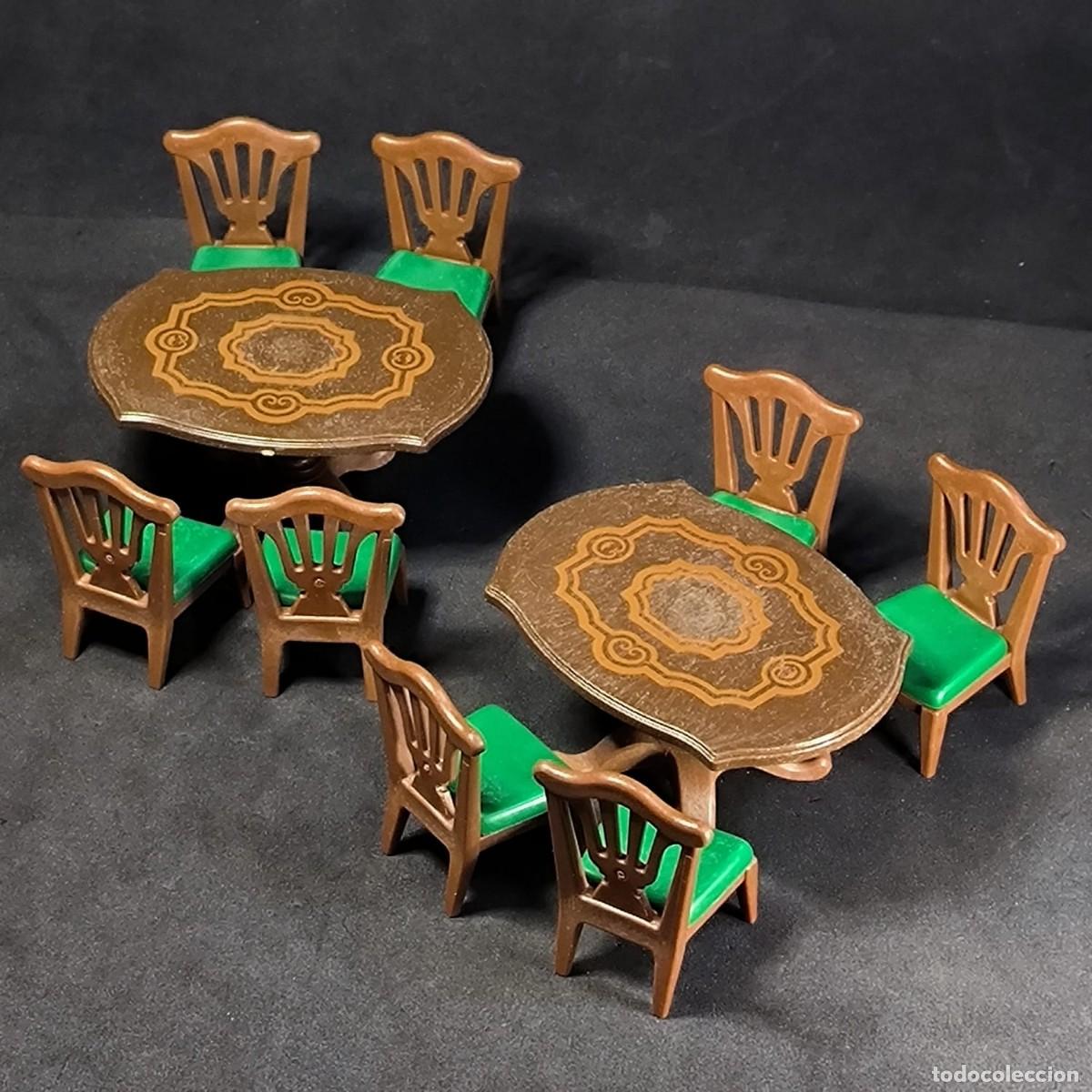 Playmobil: Playmobil dos mesas con sillas comedor ☼