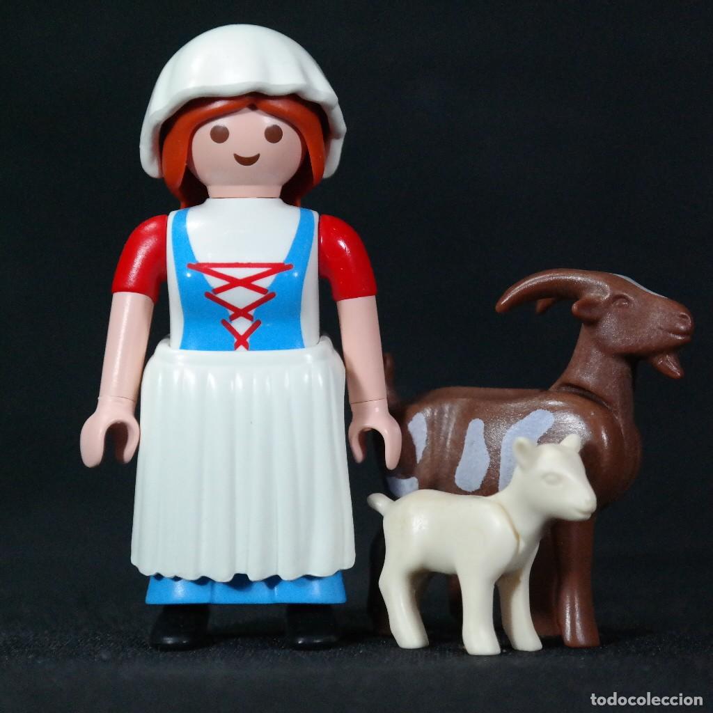 Playmobil: Playmobil granjera con chivo y corderito ☼