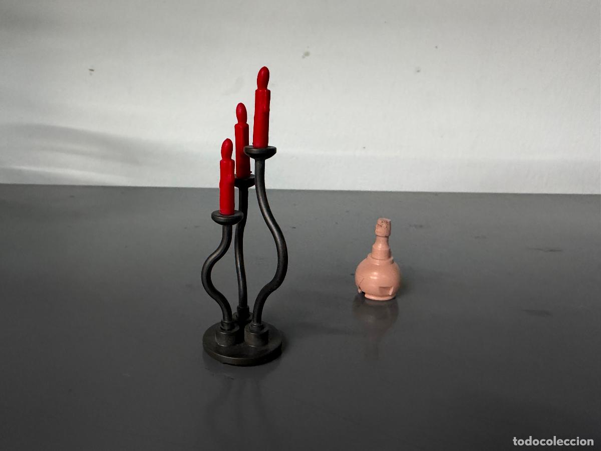 Playmobil: PLAYMOBIL candelabro con pie tres velas ciudad victoriano castillo medieval -cas1