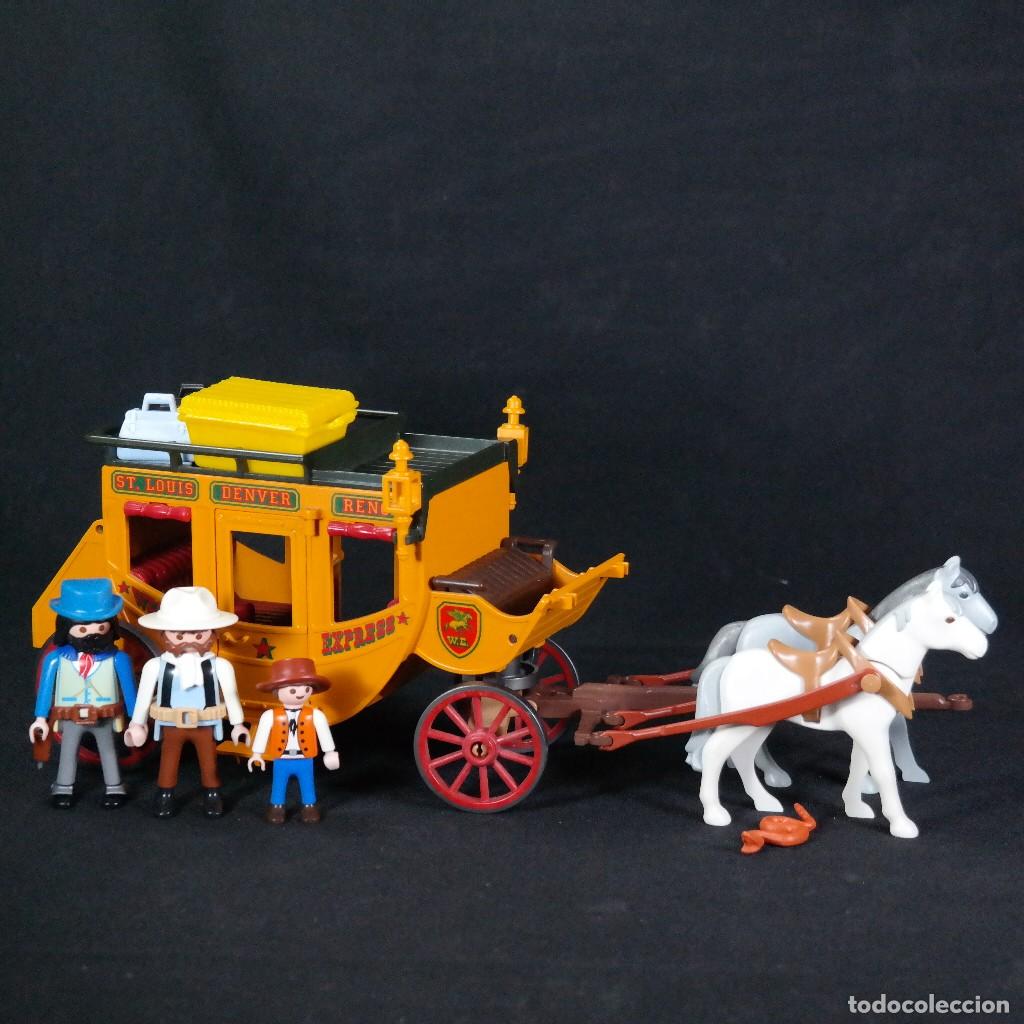 Playmobil: Playmobil diligencia oeste con 3 figuras ☼