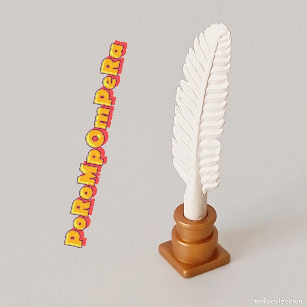 Playmobil: PLAYMOBIL tintero dorado con pluma escritura escribano medieval victorian U2