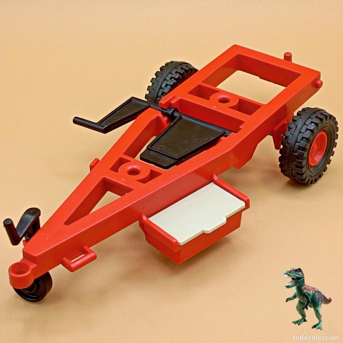 Playmobil: Playmobil base de remolque rojo tractor trailer maquinaria granja rancho 3451 3501 3502 3554 3555