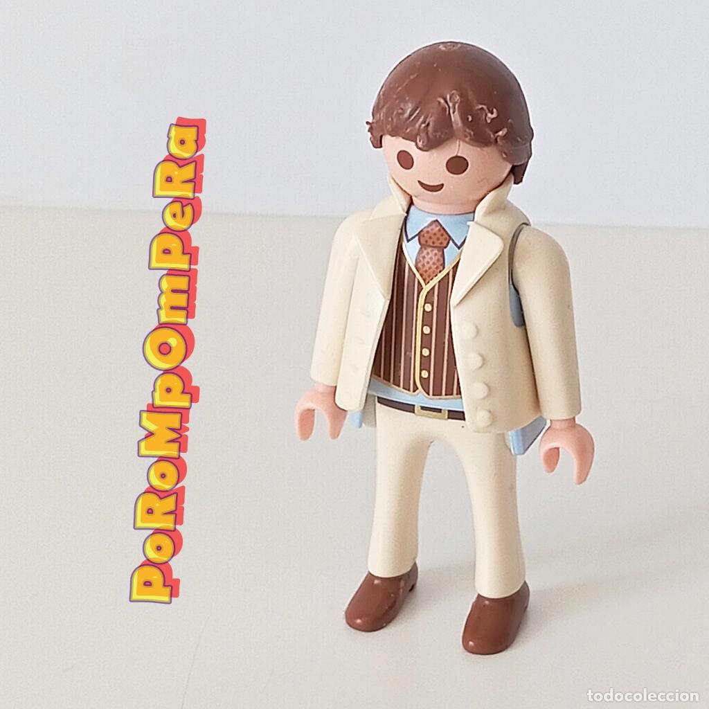 Playmobil: PLAYMOBIL figura invitado boda 9227 CUSTOM/COMPLETAR hombre traje celebraci&oacute;n chaqueta FA