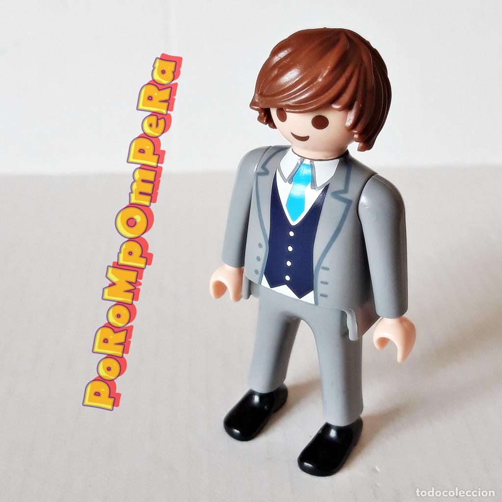 Playmobil: PLAYMOBIL figura novio boda 9227 CUSTOM/COMPLETAR hombre traje chaqu&eacute; corbata celebraci&oacute;n Fi