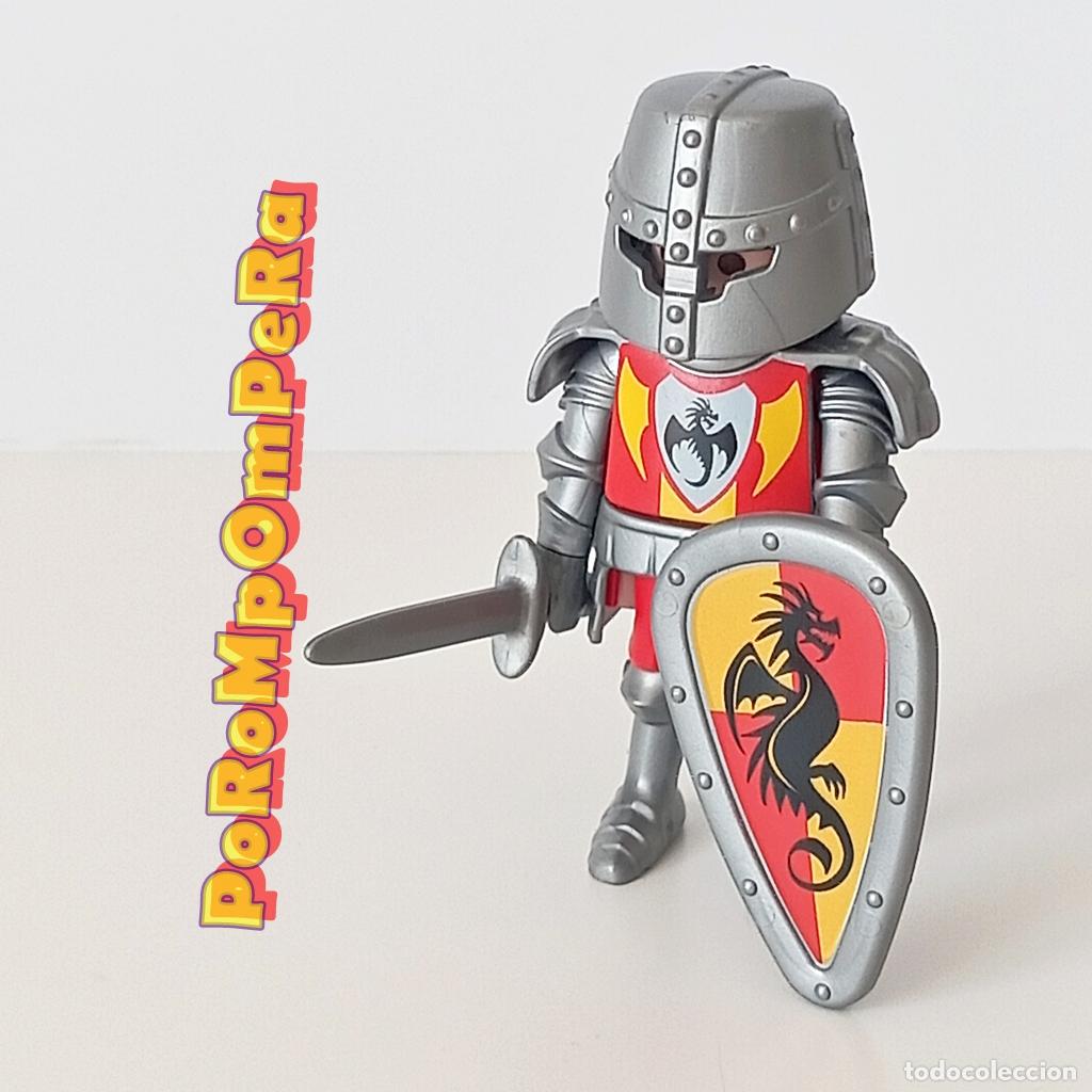 Playmobil: PLAYMOBIL figura caballero medieval drag&oacute;n 9076 CUSTOM/COMPLETAR playmo-friends FL