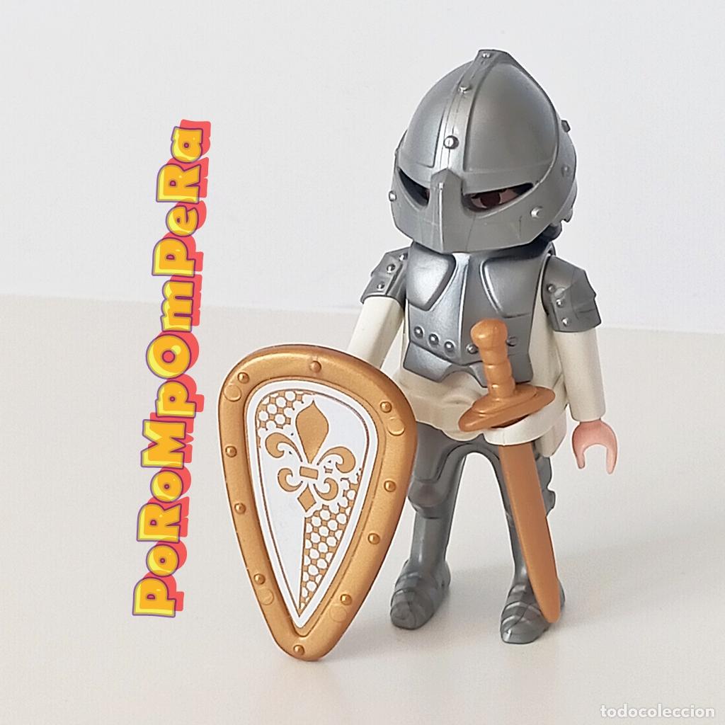 Playmobil: PLAYMOBIL figura caballero medieval blanco flor de lis 6847 CUSTOM/COMPLETAR lys FL