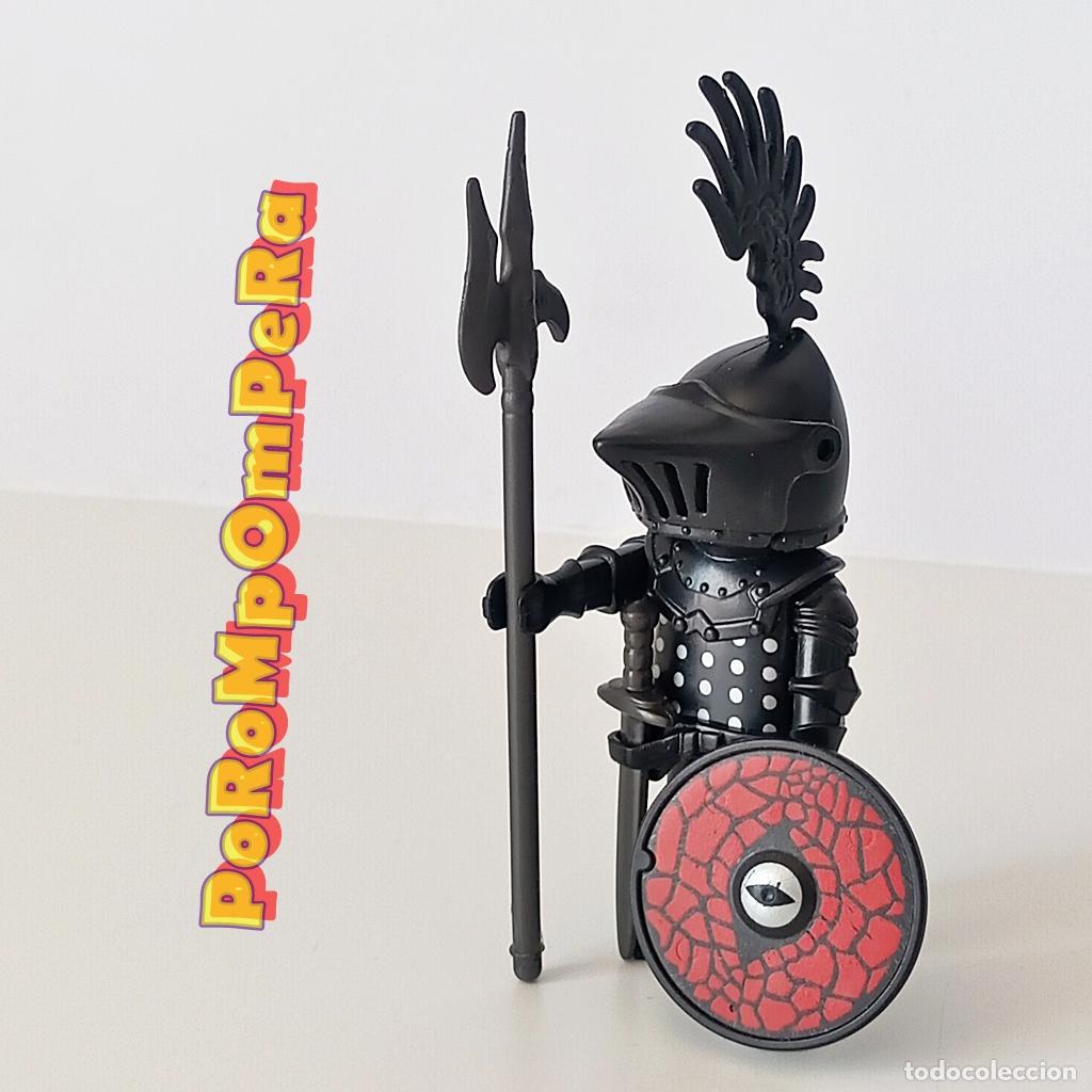 Playmobil: PLAYMOBIL figura caballero medieval negro CUSTOM/COMPLETAR FL