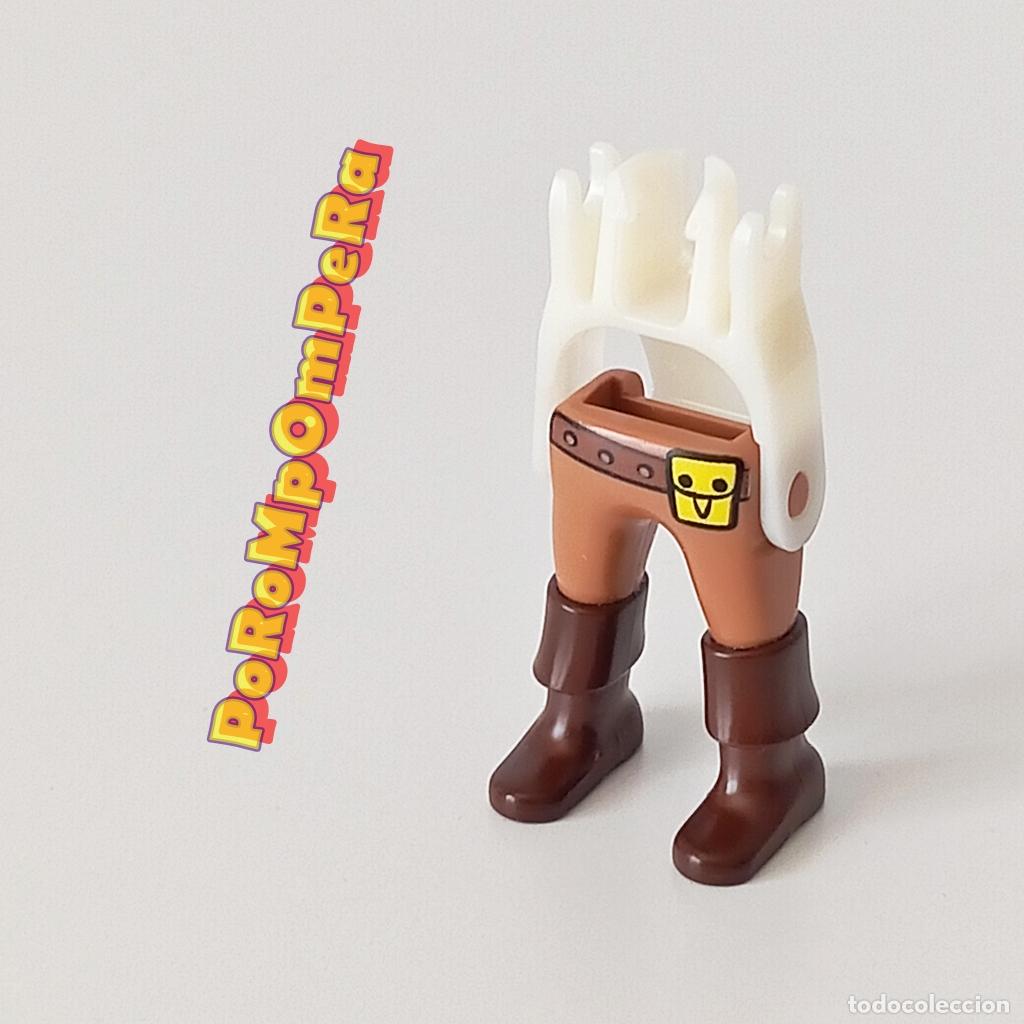 Playmobil: PLAYMOBIL pierna marron cintur&oacute;n bota flecos + esqueleto CUSTOM/COMPLETAR caballero medieval FL
