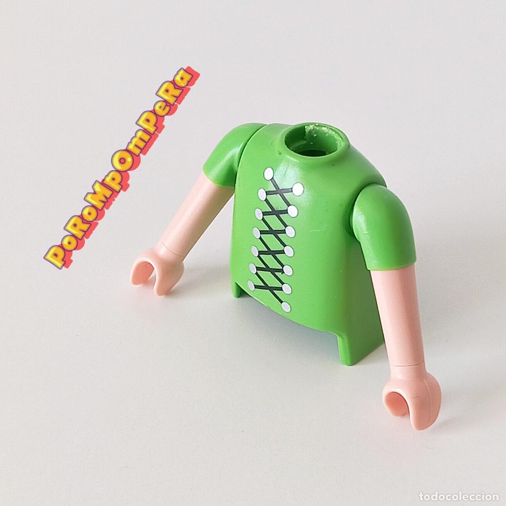 Playmobil: PLAYMOBIL torso verde + brazo manga corta a juego CUSTOM/COMPLETAR aldeano medieval bel&eacute;n FL