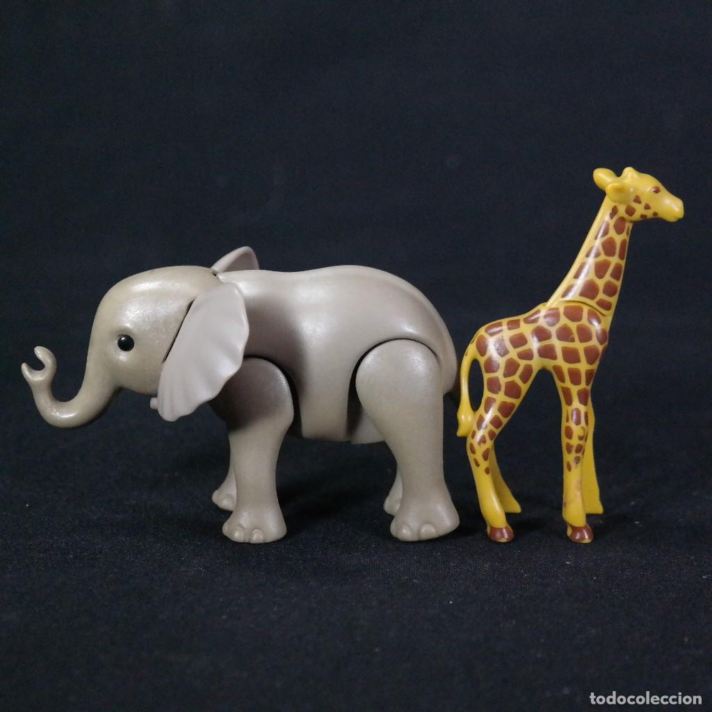 Playmobil: Playmobil elefantito con bebe jirafa ☼