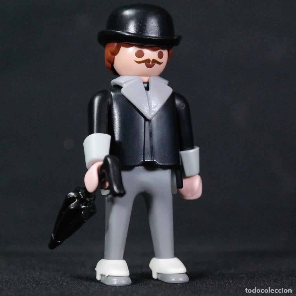 Playmobil: Playmobil caballero con paraguas k ☼