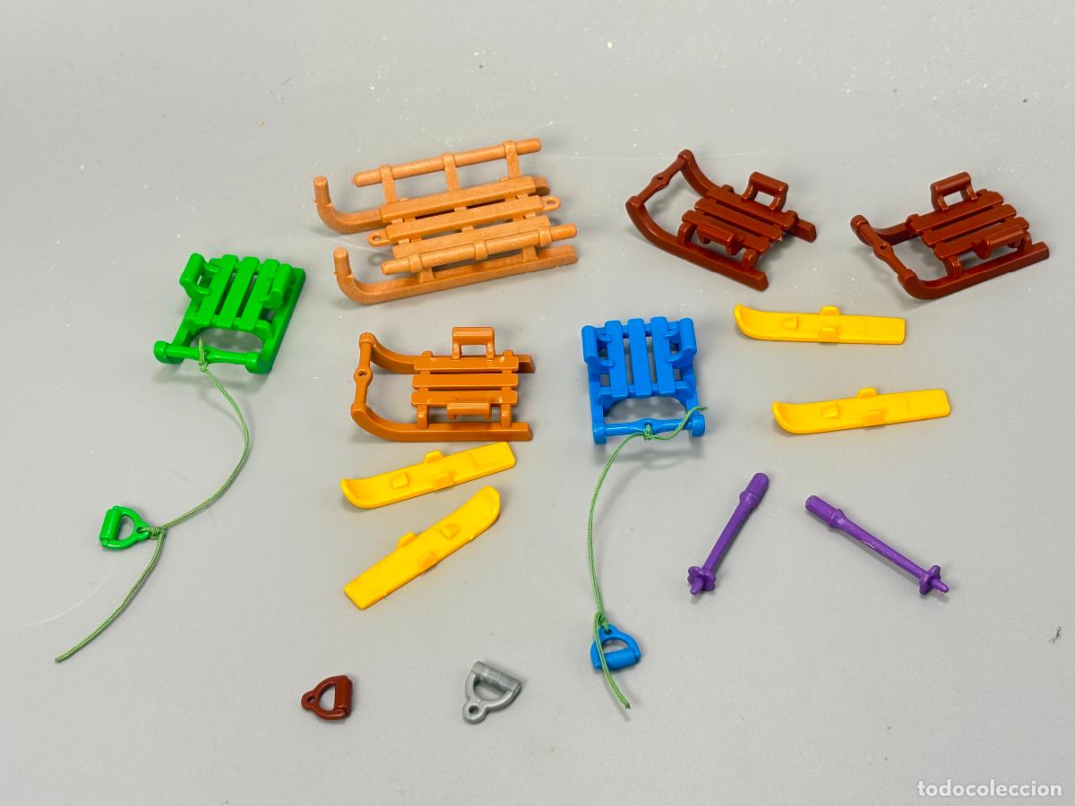 Playmobil: Playmobil lote trineo y esqu&iacute;s ni&ntilde;o nieve