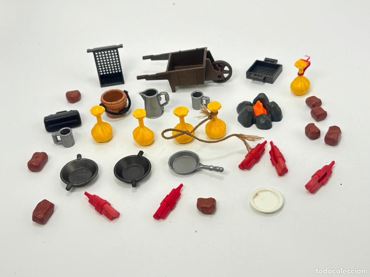 Playmobil: Playmobil 3747 lote accesorios buscador oro carretilla dinamita oro zaranda saca