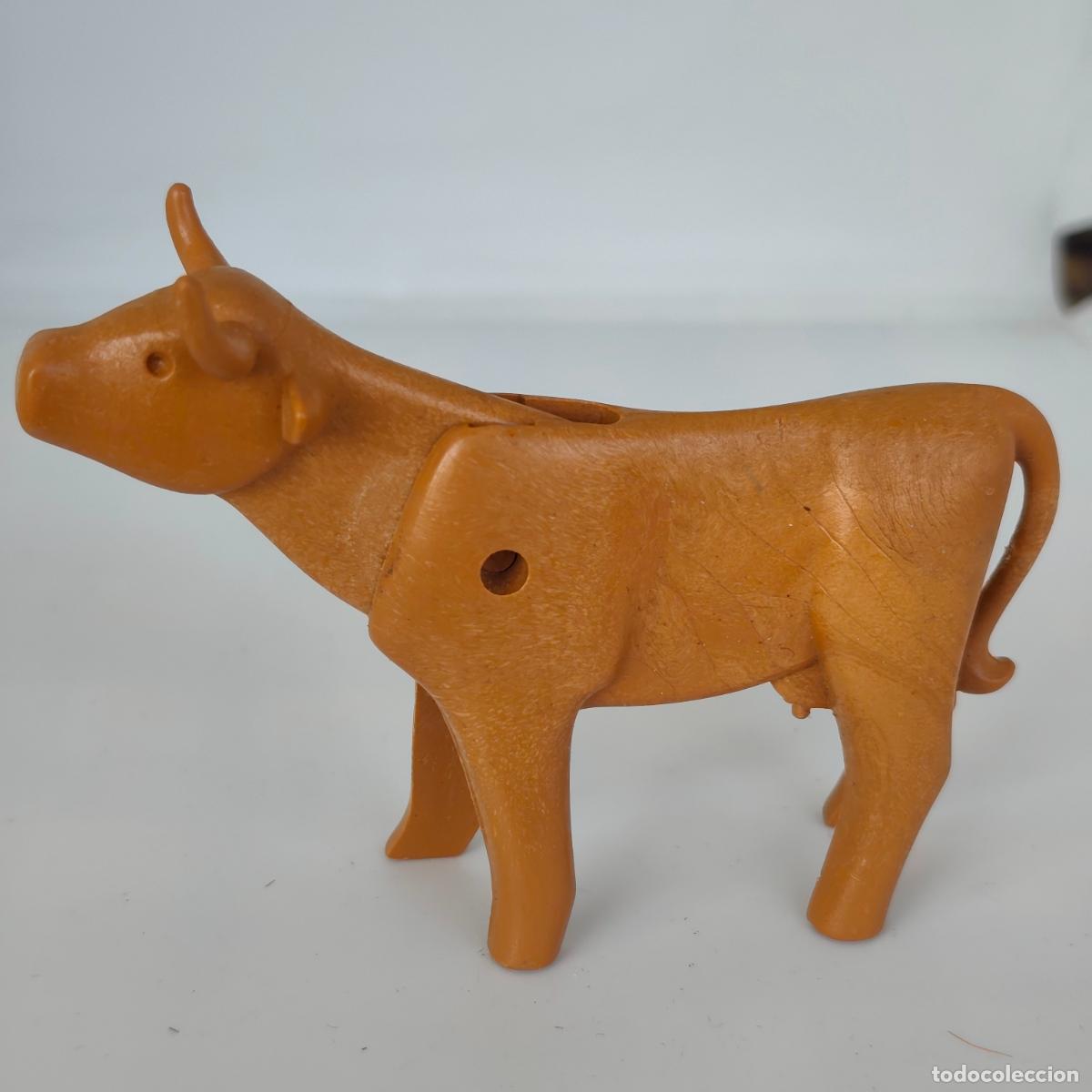 Playmobil: Playmobil Rex Vaca Toro ganado Oeste Animales marr&oacute;n claro