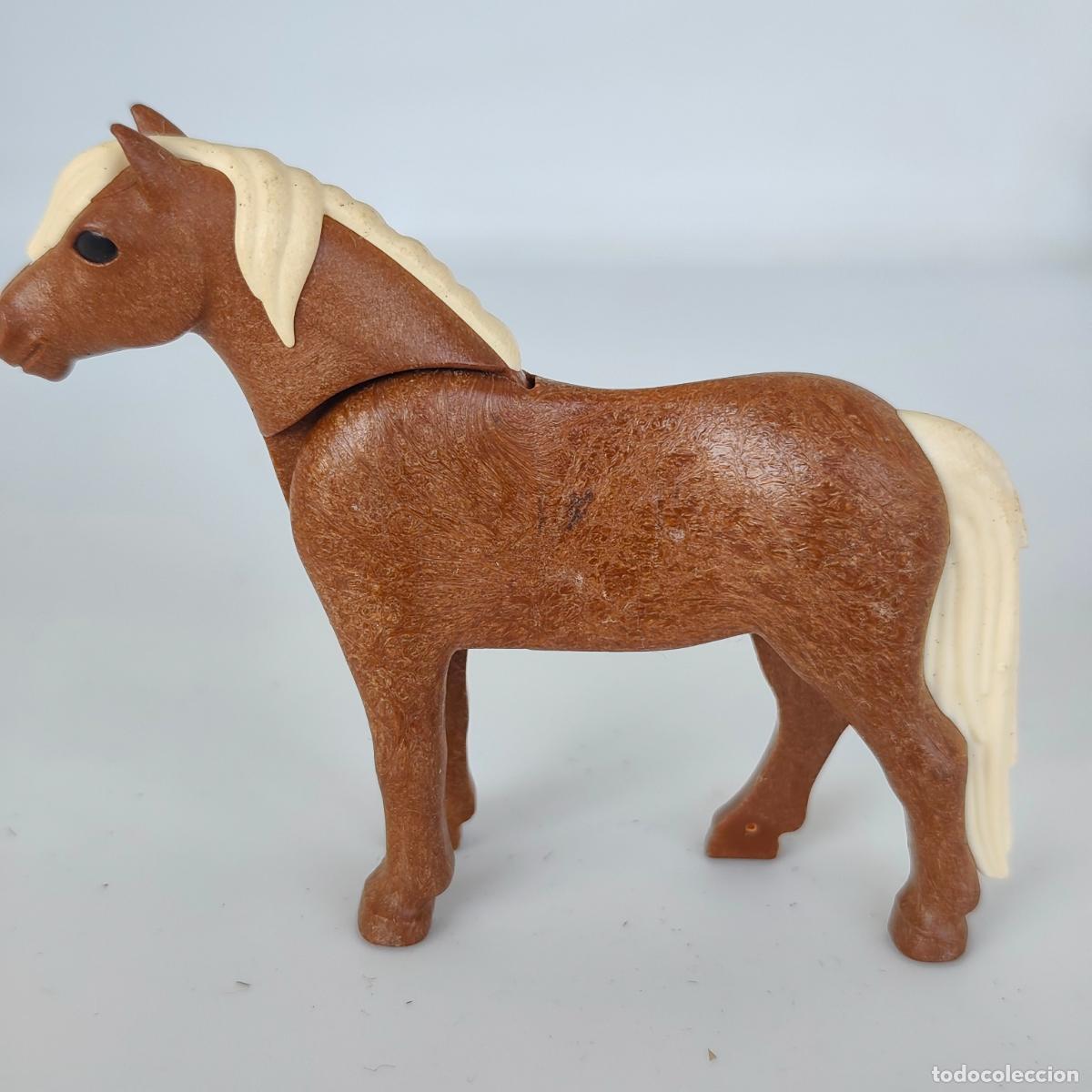 Playmobil: playmobil animal caballo h&iacute;pica pony establo granja campo marr&oacute;n crines beige claro