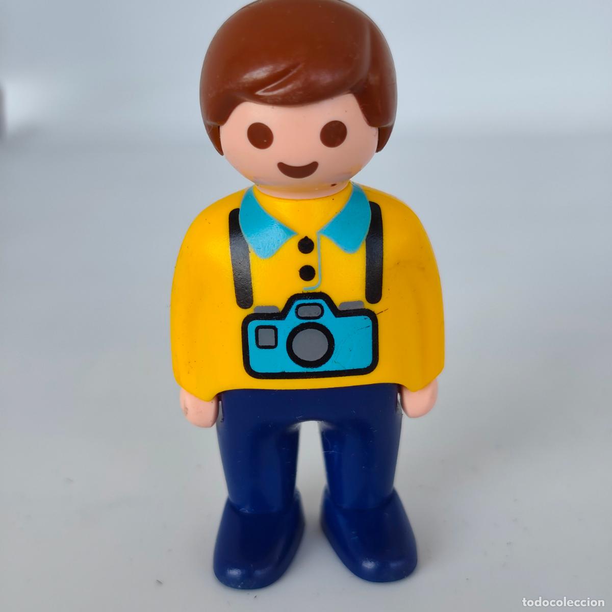 Playmobil: Playmobil 123 Mu&ntilde;eco Chico con c&aacute;mara 6773 a&ntilde;o 1990