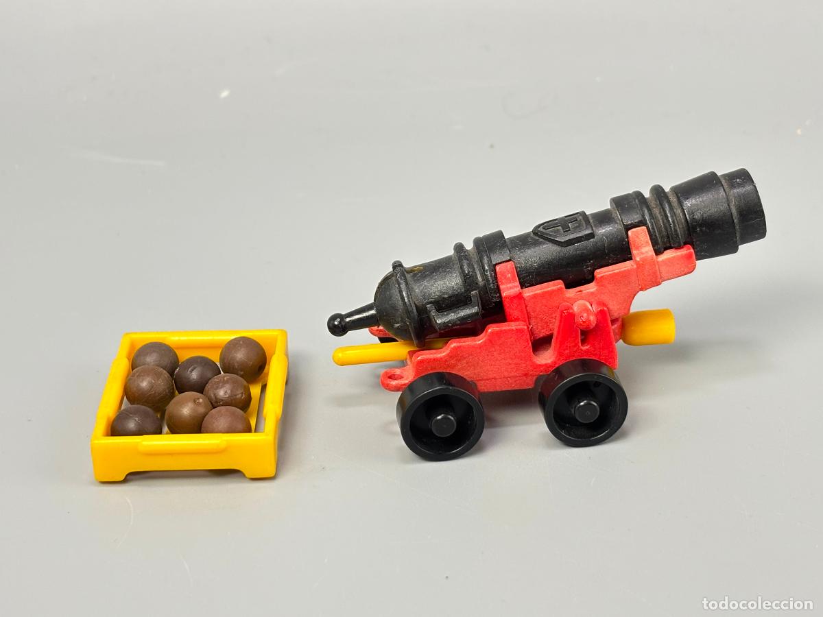 Playmobil: Playmobil ca&ntilde;&oacute;n con caja munici&oacute;n limpia tubo