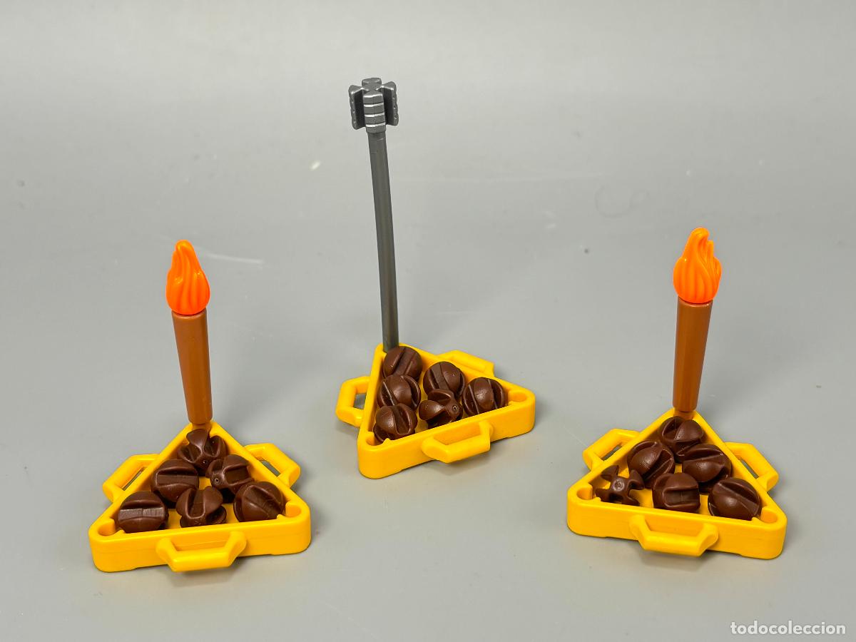 Playmobil: Playmobil lote munici&oacute;n limpia tubo antorcha ca&ntilde;&oacute;n