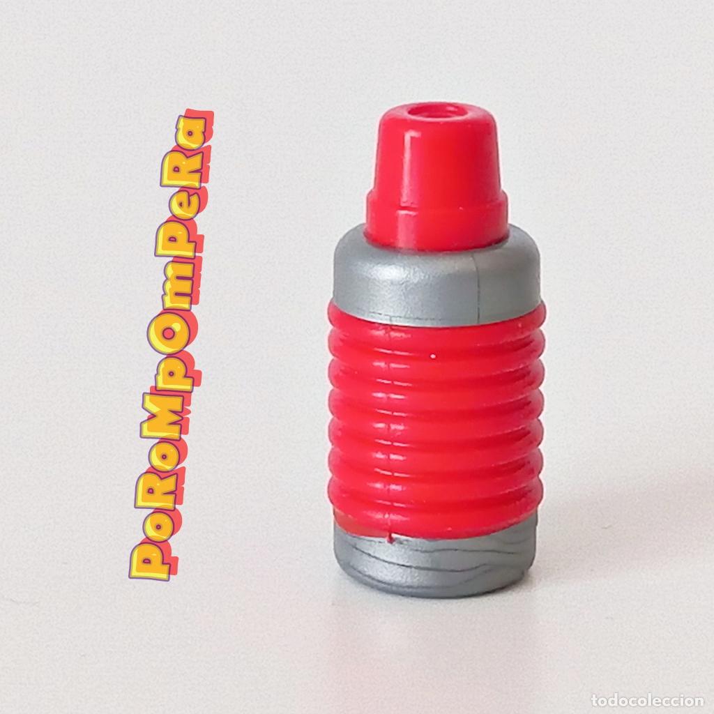 Playmobil: PLAYMOBIL botella plateada-roja 319X 3213 3222 3955 4461 4859 4862 5004 5748 + termo agua bebida U2
