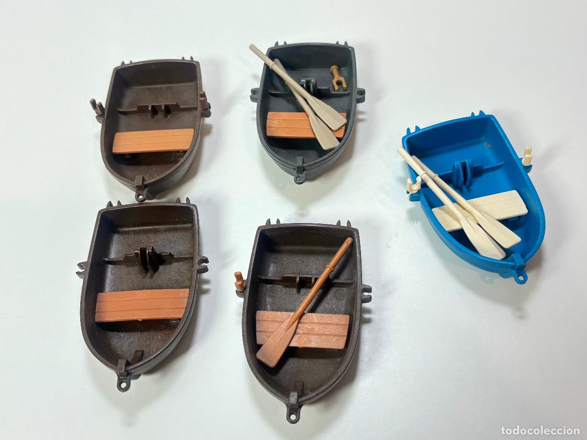 Playmobil: Playmobil lote barcas peque&ntilde;a remo pirata pesca