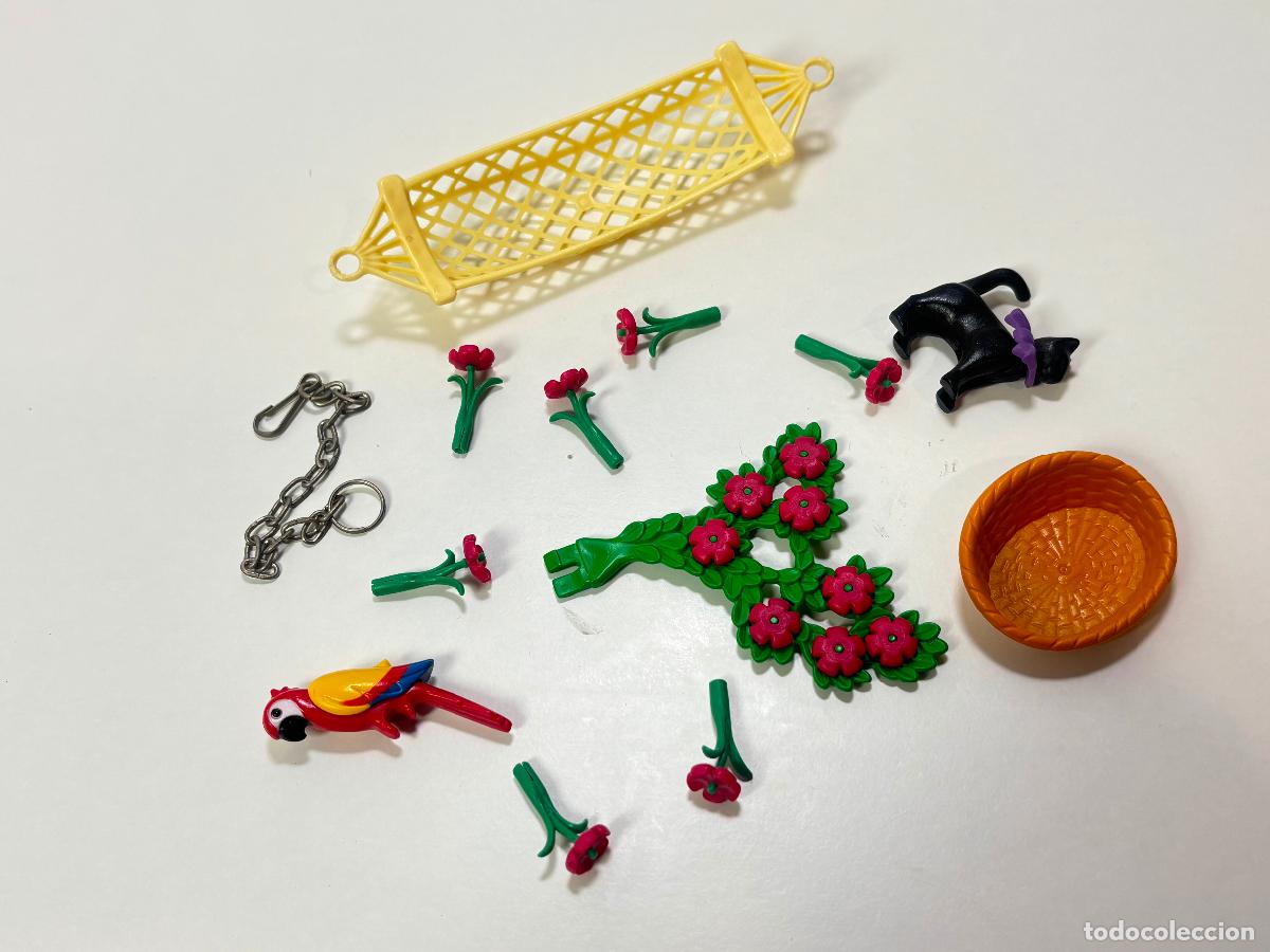 Playmobil: Playmobil 3799 planta cadena flores loro gato pirata