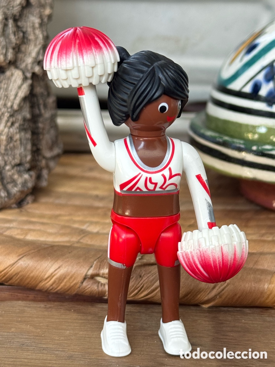 Playmobil: Figura Playmobil animadora / cheerleader con pompones