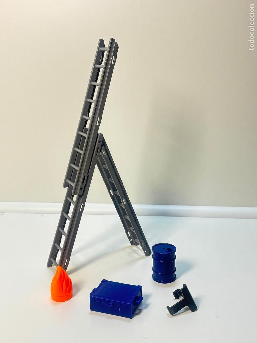 Playmobil: Playmobil 3881 escalera barril bombero