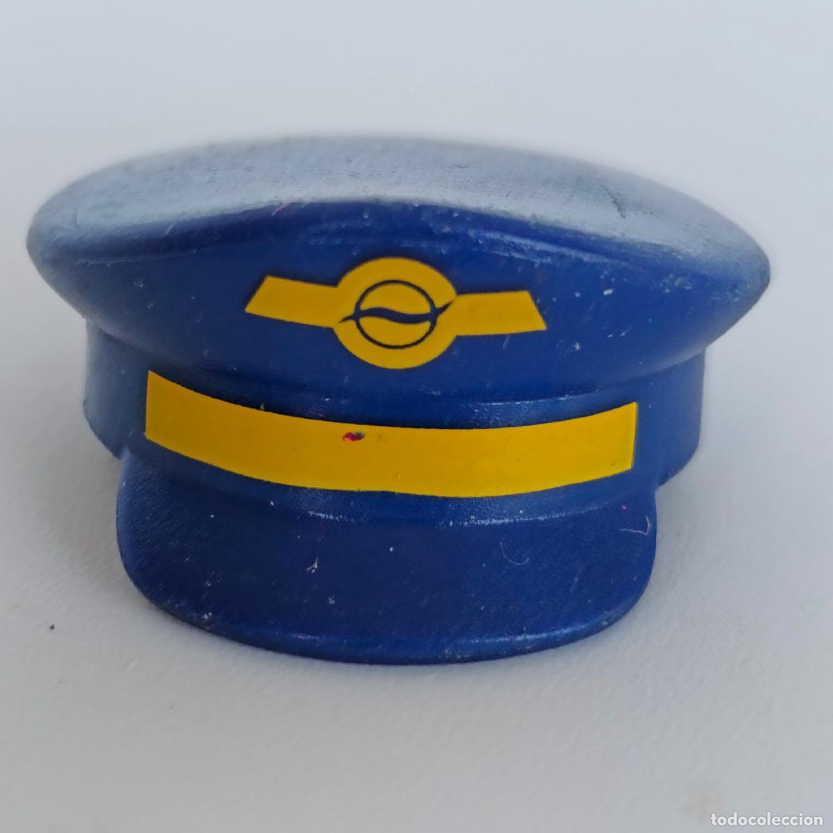 Playmobil: Playmobil, sombrero gorro gorra plato azul piloto 3185,3352,5007,5011,5059,5207,5726,5811