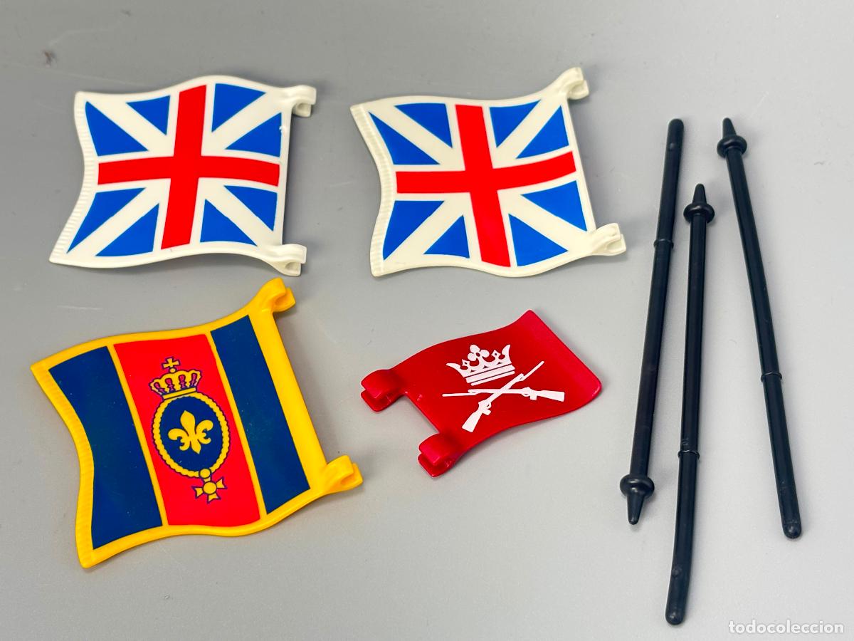 Playmobil: Playmobil lote bandera barco ingles