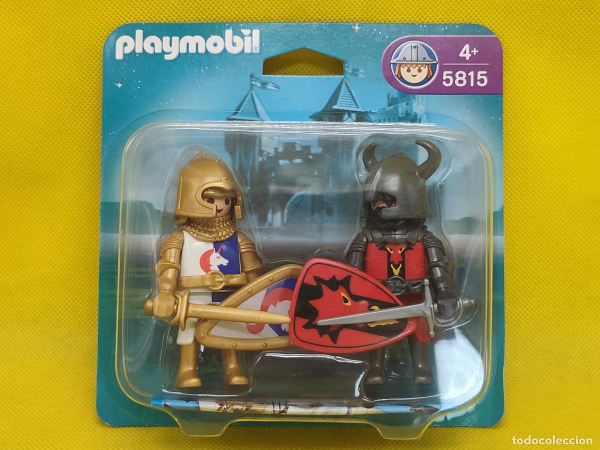 Playmobil: Playmobil Duo pack caballero del unicornio y caballero del Drag&oacute;n REF 5815