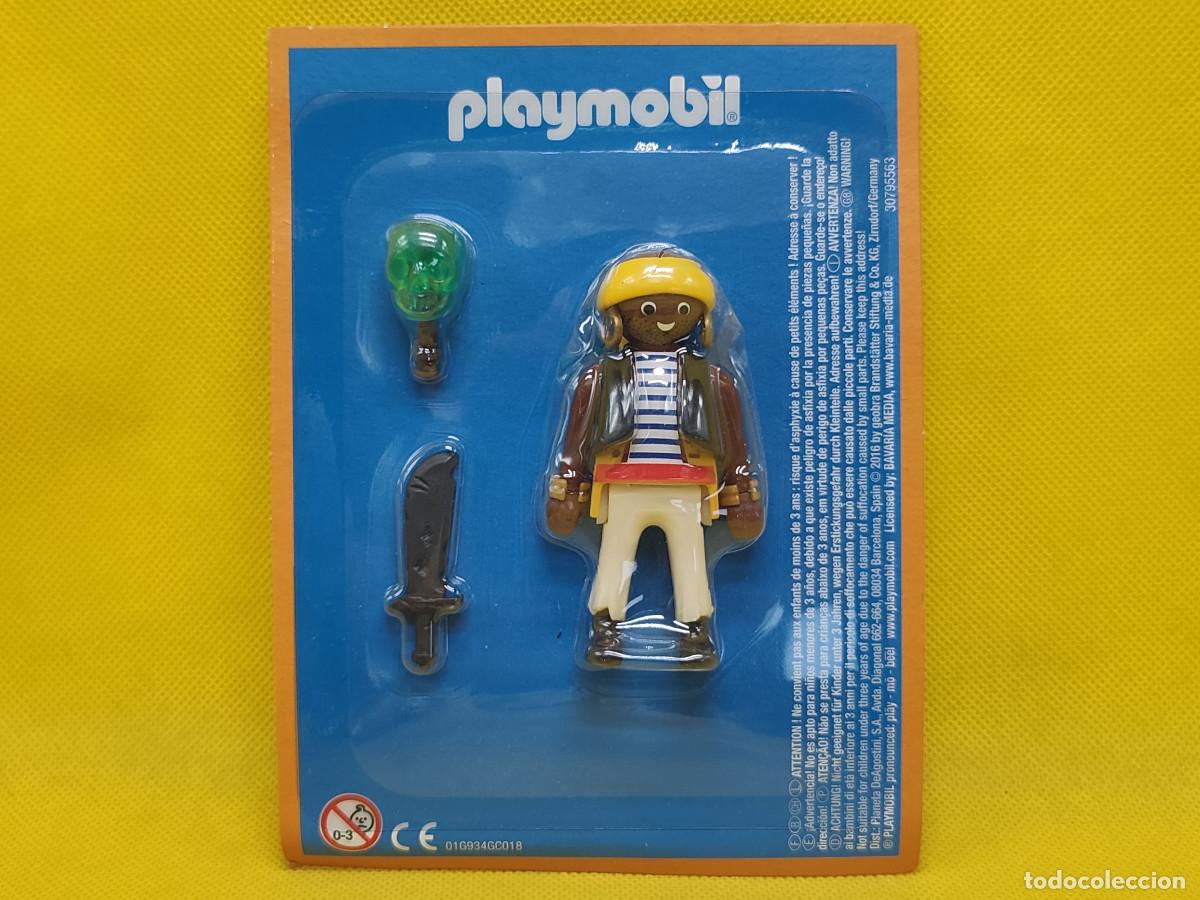 Playmobil: Playmobil Pirata negro con calavera verde, colecci&oacute;n planeta