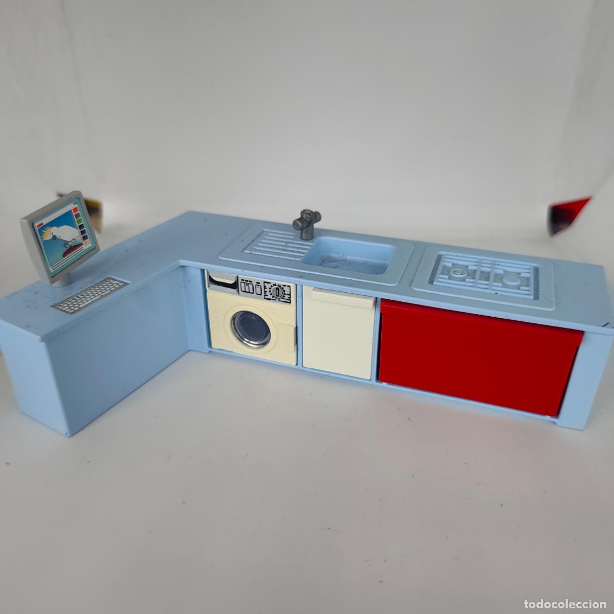 Playmobil: Pieza playmobil encimera cocina completa fregadero lavadora hotel de mascotas 71599