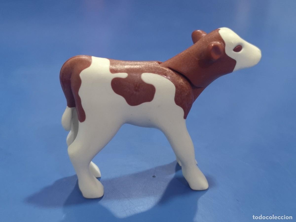 Playmobil: Playmobil ternero marr&oacute;n blanco cria vaca 3072 6120 Neu