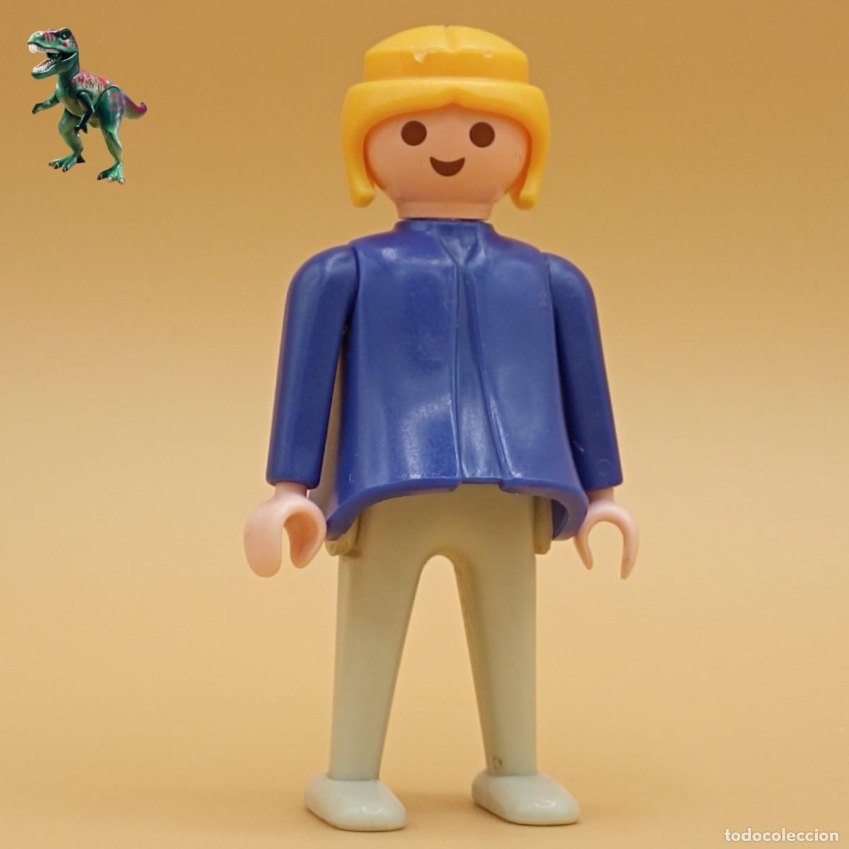 Playmobil: Playmobil figura mujer controladora de parkimetro falda azul vintage parking policia 3349 3489