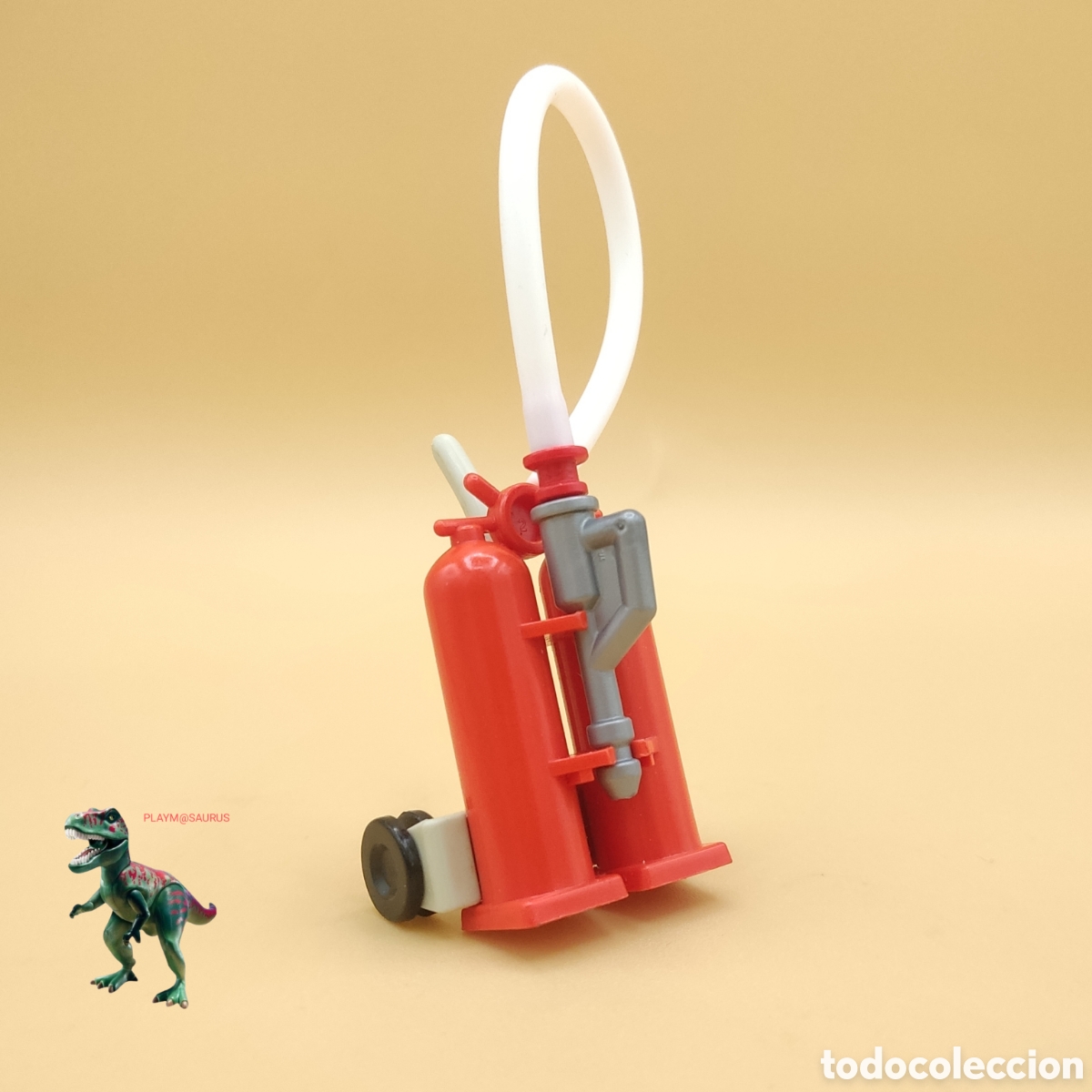 Playmobil: Playmobil carrito extintor bomberos carro extintores bombonas manguera bombero camion aerodromo