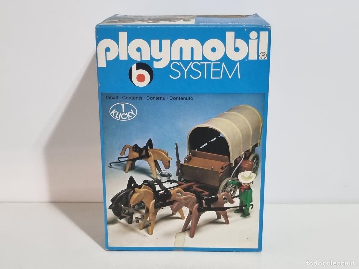 Playmobil: Playmobil 3243 Caja Diligencia Carreta Colono Vaquero Granjero Oeste Western