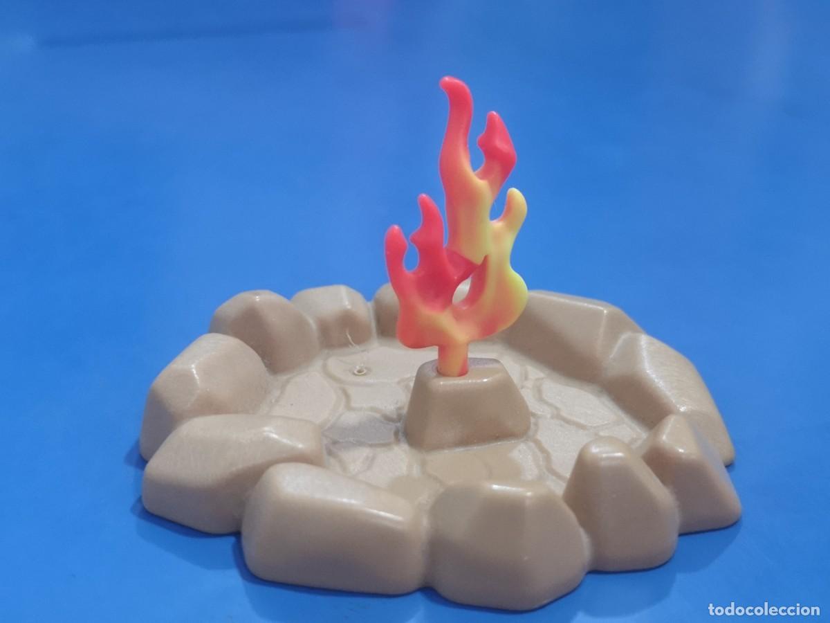 Playmobil: Playmobil fogata piedras campamento tramperos oeste medieval c&agrave;mping fogata hoguera fuego Neu