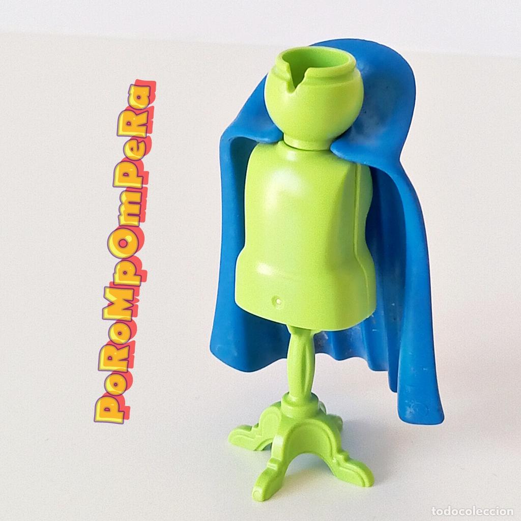 Playmobil: PLAYMOBIL capa larga azul cuello solapas CUSTOM/COMPLETAR pr&iacute;ncipe rey medieval U3